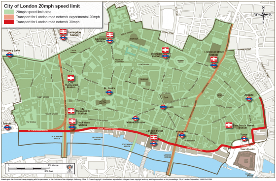 City of London 20mph speed limit