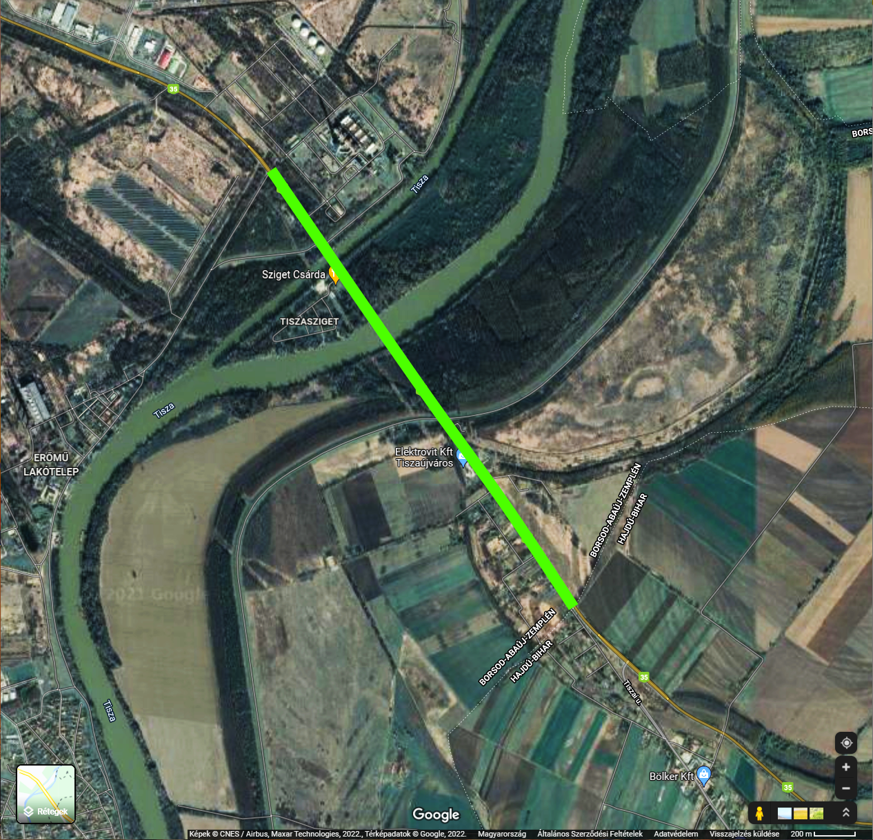 35 j. fkl. út, Tiszaújváros – megyehatár